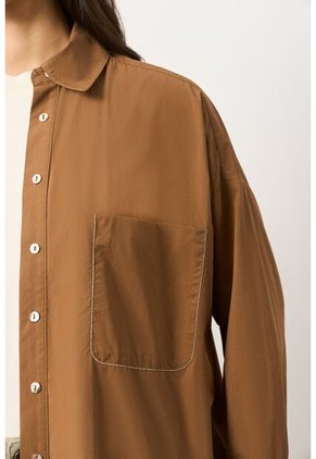 Camisa Manga Larga Oversized Para Mujer Claire Camisa Manga Larga Oversized Para Mujer Claire Miel S VÉLEZ