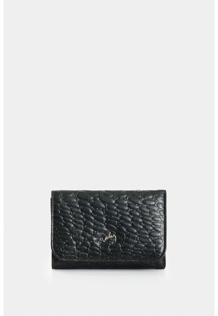 Billetera De Cuero Grabado Para Mujer Verona Billetera De Cuero Grabado Para Mujer Verona Negro VÉLEZ