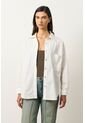 Camisa Manga Larga Oversized Para Mujer Claire Camisa Manga Larga Oversized Para Mujer Claire Blanco XS VÉLEZ de Vélez