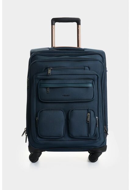 Maleta De Viaje En Lona Y Cuero Galaxy 20 Pulg Maleta De Viaje En Lona Y Cuero Galaxy 20 Pulg Azul Oscuro VÉLEZ