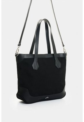 Shopping En Lona Y Cuero Para Mujer Aurelia Shopping En Lona Y Cuero Para Mujer Aurelia Negro VÉLEZ