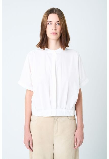 Camisa Topacio Para Mujer Cuello Nerú Camisa Topacio Para Mujer Cuello Nerú Blanco XS VÉLEZ