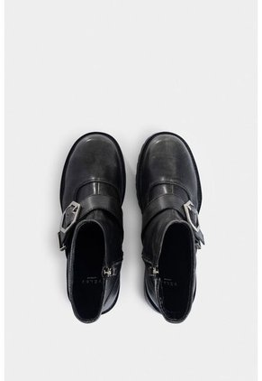 Botines Chelsea Noir De Cuero Brush Off Para Mujer Tipo Rider Botines Chelsea Noir De Cuero Brush Off Para Mujer Tipo Rider Negro 38 VÉLEZ