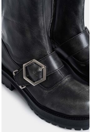 Botines Chelsea Noir De Cuero Brush Off Para Mujer Tipo Rider Botines Chelsea Noir De Cuero Brush Off Para Mujer Tipo Rider Negro 38 VÉLEZ