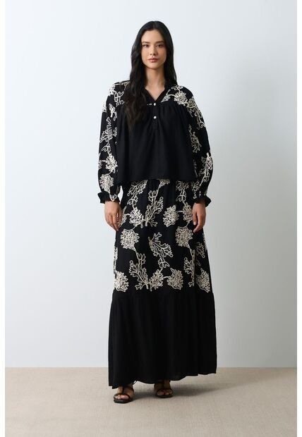 Camisa Manga Larga Para Mujer Bruma Camisa Manga Larga Para Mujer Bruma Negro L VÉLEZ