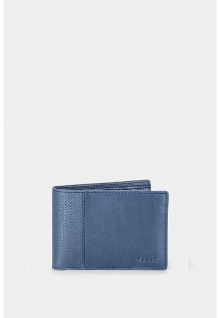 Billetera Draco De Cuero Para Hombre Mezcla De Texturas Billetera Draco De Cuero Para Hombre Mezcla De Texturas Azul Oscuro VÉLEZ