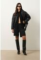 Chqueta Tahua En Denim Para Mujer Oversized Chqueta Tahua En Denim Para Mujer Oversized Negro XL VÉLEZ de Vélez
