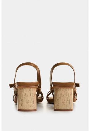 Sandalia De Tacón Lumen De Cuero Para Mujer Ajuste Correa Sandalia De Tacón Lumen De Cuero Para Mujer Ajuste Correa Miel 36 VÉLEZ