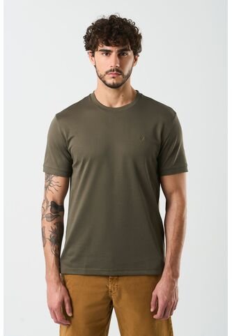 Camiseta Micropima Arizona Para Hombre Semi Ajustada Camiseta Micropima Arizona Para Hombre Semi Ajustada Verde Oliva S VÉLEZ Vélez