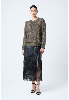 Sweater Alhena Tejido Para Mujer Detalle Lentejuelas Sweater Alhena Tejido Para Mujer Detalle Lentejuelas Negro XS VÉLEZ