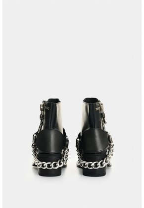 Botines De Cuero Craquelado Para Mujer Marine Botines De Cuero Craquelado Para Mujer Marine Negro 40 VÉLEZ