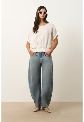 Camisa Manga Corta Para Mujer Sereno Camisa Manga Corta Para Mujer Sereno Crema S VÉLEZ