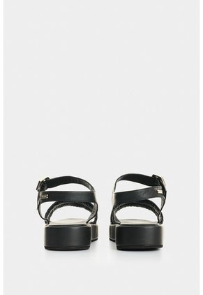 Sandalia Plataforma De Cuero Para Mujer Eos Sandalia Plataforma De Cuero Para Mujer Eos Negro 41 VÉLEZ