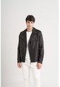 Chaqueta Biker Capri De Cuero Para Hombre Semi Ajustada Chaqueta Biker Capri De Cuero Para Hombre Semi Ajustada Negro XL VÉLEZ de Vélez