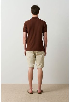 Polo Manga Corta Essential Para Hombre Textura Polo Manga Corta Essential Para Hombre Textura Cafe L VÉLEZ