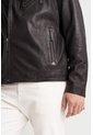 Chaqueta Biker Capri De Cuero Para Hombre Semi Ajustada Chaqueta Biker Capri De Cuero Para Hombre Semi Ajustada Negro XL VÉLEZ de Vélez