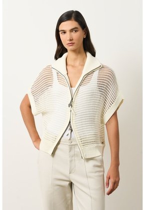 Chaleco Tejido Tika Para Mujer Oversized Chaleco Tejido Tika Para Mujer Oversized Crema S VÉLEZ