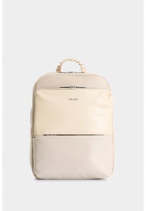 Morral Marfilo De Cuero Y Nylon Para Mujer Manija Trenzada Morral Marfilo De Cuero Y Nylon Para Mujer Manija Trenzada Blanco VÉLEZ