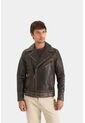 Chaqueta Biker Draco De Cuero Para Hombre Efecto Vintage Chaqueta Biker Draco De Cuero Para Hombre Efecto Vintage Gris L Vélez de Vélez