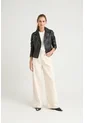 Chaqueta Biker De Cuero Para Mujer Charreteras Negro Chaqueta Biker De Cuero Para Mujer Charreteras Negro XL VÉLEZ de Vélez