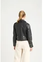 Chaqueta Biker De Cuero Para Mujer Charreteras Negro Chaqueta Biker De Cuero Para Mujer Charreteras Negro XL VÉLEZ de Vélez