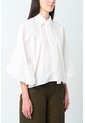 Camisa Maga Larga Silueta Globo Para Mujer Cleo Camisa Maga Larga Silueta Globo Para Mujer Cleo Crema XS VÉLEZ de Vélez
