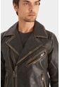 Chaqueta Biker Draco De Cuero Para Hombre Efecto Vintage Chaqueta Biker Draco De Cuero Para Hombre Efecto Vintage Gris L Vélez de Vélez