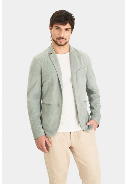 Blazer Niger De Gamuza Para Hombre Fit Semi Ajustado Blazer Niger De Gamuza Para Hombre Fit Semi Ajustado Agua Marina M VÉLEZ