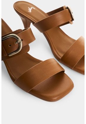 Sandalia Tacón En Cuero Para Mujer Ikal Sandalia Tacón En Cuero Para Mujer Ikal Miel 37 VÉLEZ