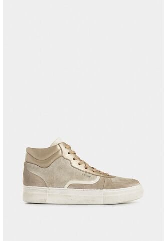 Tenis Tipo Bota Magena De Cuero Para Mujer Acabado Vintage Tenis Tipo Bota Magena De Cuero Para Mujer Acabado Vintage Arena 40 VÉLEZ Vélez
