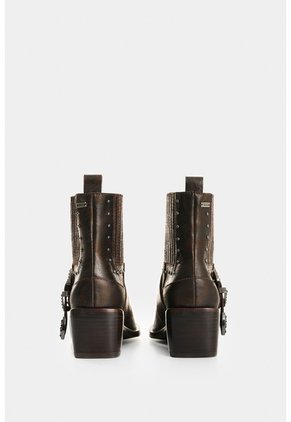 Botines Texanos Inti En Cuero Folia Para Mujer Botines Texanos Inti En Cuero Folia Para Mujer Bronce 34 VÉLEZ