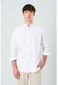 Camisa Manga Larga Para Hombre Cuello Nerú Camisa Manga Larga Para Hombre Cuello Nerú Blanco S VÉLEZ de Vélez