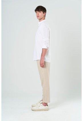 Camisa Manga Larga Para Hombre Cuello Nerú Camisa Manga Larga Para Hombre Cuello Nerú Blanco S VÉLEZ