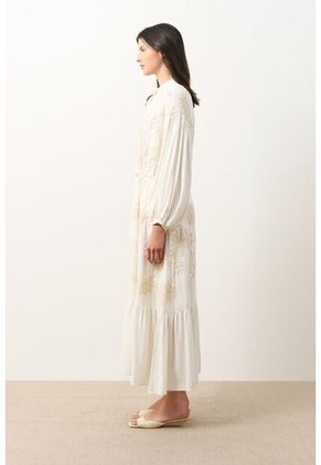 Vestido Bordado Cuello Nerú Para Mujer Efos Vestido Bordado Cuello Nerú Para Mujer Efos Crema 10 VÉLEZ