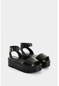 Sandalia Plataforma De Cuero Para Mujer Soren Sandalia Plataforma De Cuero Para Mujer Soren Negro 40 VÉLEZ de Vélez