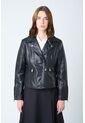Chaqueta Biker Island De Cuero Para Mujer Fit Ajustado Chaqueta Biker Island De Cuero Para Mujer Fit Ajustado Negro XXL VÉLEZ de Vélez