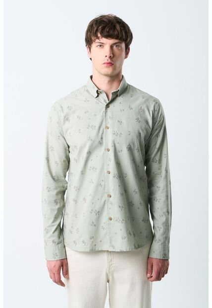 Camisa Manga Larga Semi Fitted Para Hombre Asiri Camisa Manga Larga Semi Fitted Para Hombre Asiri Agua Marina S VÉLEZ