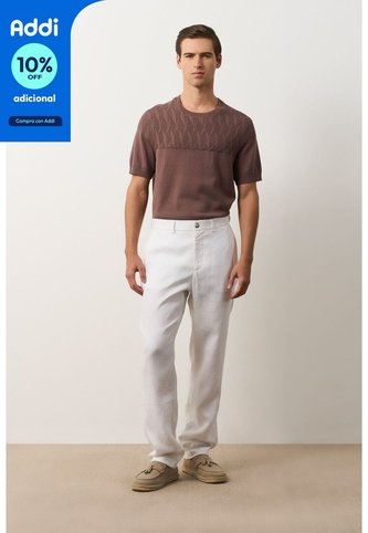Pantalón Para Hombre Alma Pantalón Para Hombre Alma Blanco 34 VÉLEZ Vélez