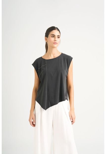 Camiseta Luz En Tejido De Punto Para Mujer Detalle Millaré Camiseta Luz En Tejido De Punto Para Mujer Detalle Millaré Negro L Vélez