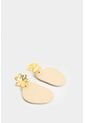Arete Flor Metalizada De Cuero Para Mujer Lumia Arete Flor Metalizada De Cuero Para Mujer Lumia Dorado VÉLEZ de Vélez