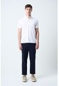 Polo Lucca Manga Corta Para Hombre Texturizada Polo Lucca Manga Corta Para Hombre Texturizada Blanco XXL VÉLEZ de Vélez