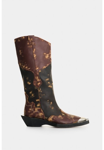 Botas Texanas En Cuero Para Mujer Botas Texanas En Cuero Para Mujer Cafe 38 VÉLEZ