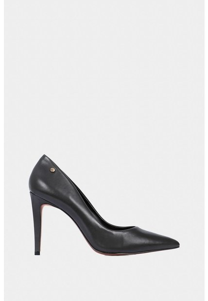 Tacones Cerrados De Cuero Liso Tacones Cerrados De Cuero Liso Negro 35 VÉLEZ