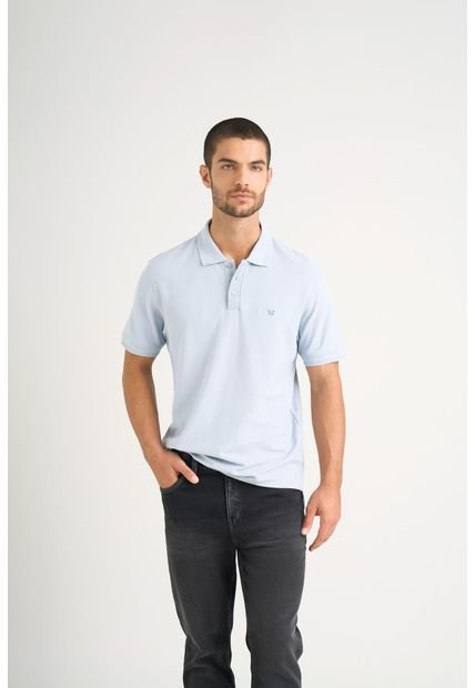 Polo Para Hombre Semi Fit Detalle Jacquard Polo Para Hombre Semi Fit Detalle Jacquard Azul Claro M Vélez