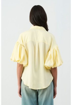 Camisa Galera Para Mujer Manga Abombada Camisa Galera Para Mujer Manga Abombada Amarillo L VÉLEZ