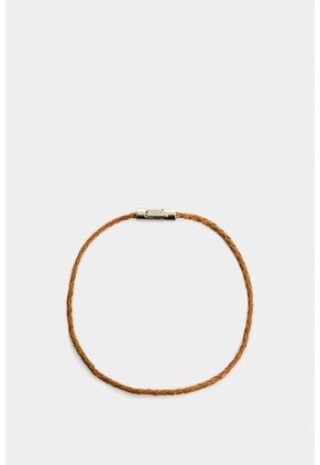 Manilla De Cuero Trenzado Para Hombre Sienna Manilla De Cuero Trenzado Para Hombre Sienna Miel VÉLEZ