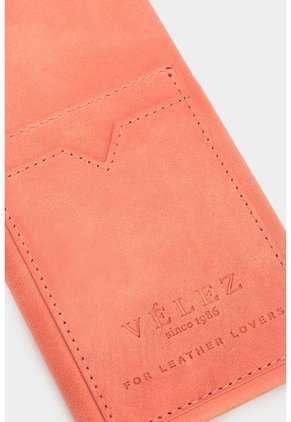 Porta Celular Bence De Cuero Coral