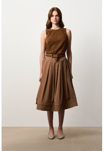 Falda Midi Para Mujer Misak Falda Midi Para Mujer Misak Tabaco 12 VÉLEZ Vélez