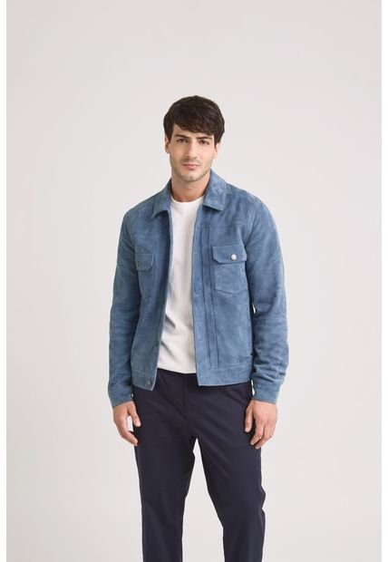 Chaqueta Zambeze De Gamuza Para Hombre Cuello Camisero Chaqueta Zambeze De Gamuza Para Hombre Cuello Camisero Lila XXL Vélez