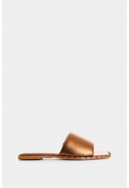 Sandalia Plana De Cuero Para Mujer Aurora Sandalia Plana De Cuero Para Mujer Aurora Bronce 35 VÉLEZ